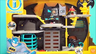 IMAGINEXT BATCAVE BATMAN DC JUSTICE LEAGUE PLAYSET VIDEO TOY REVIEW