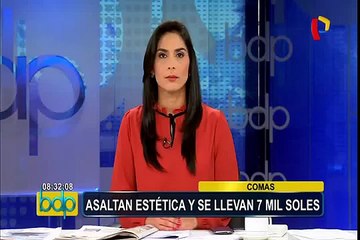 Comas: delincuentes armados asaltan estética y se llevan 7 mil soles