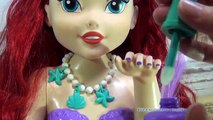COLOR CHANGER ARIEL Little Mermaid Disney Princess Ariel Deluxe Styling Head Toy Doll Playset
