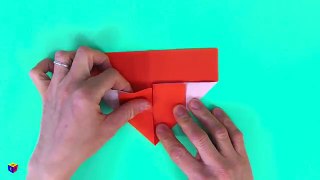 Origami heart. How to make a paper heart - video tutorial with folding isntructions - easy for kids