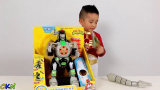 Power Rangers Dragonzord R/C Toy Unboxing With Ckn Toys Epic Batbot Vs Dragonzord Fight