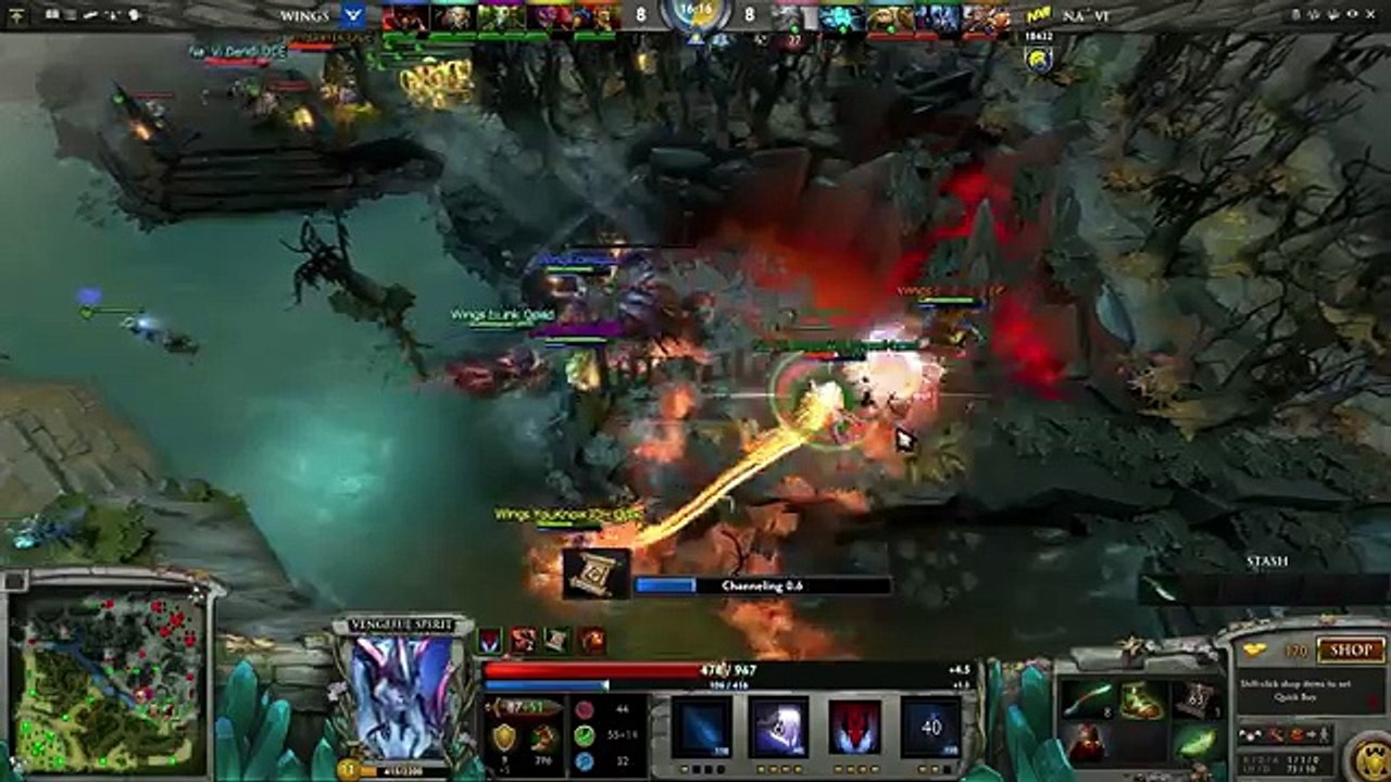 Dendi Pudge and Funn1k Techies — NaVi vs Wings Dota 2