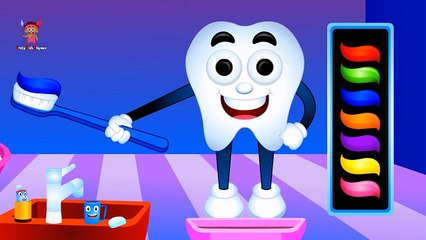 Learn Colors for Children with Baby Teeth | Wooden Throwing Rings Toy | Kids Educational Videos