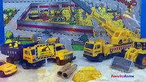 SPEED TRACK MIGHTY MACHINES AND ACCESSORIES PLAYSET WITH CRANE TRUCK & WHEEL LOADER - UNBOXING