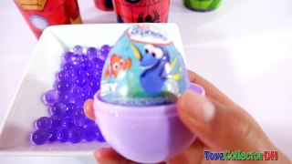 SUPERHERO Surprise Cups Finger Family Nursey Rhymes Learn Colors for Childrens with Orbeez Hulk