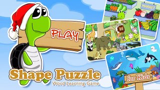 Shape Puzzle for kids Game - Vegetable Names