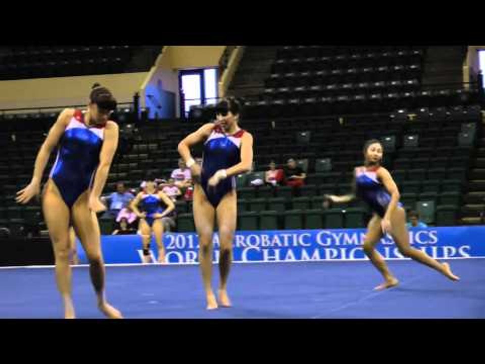 Morris, Colbert, and Johnston - Women's Trio - 2012 Acro Worlds Podium Training
