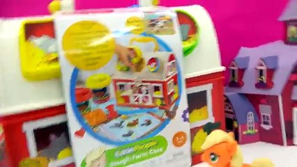 Little People Dough Farm Animals Barn Playset with My Little Pony Apple Jack - Video Cookieswirlc