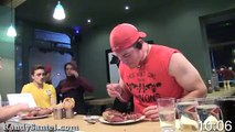 72oz Steak Man vs Food Challenge w/ EPIC BEER CHUG!!