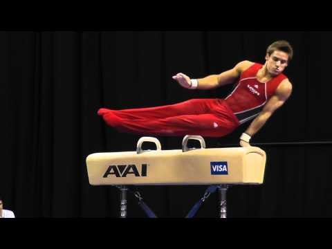 Sam Mikulak - Pommel Horse - 2012 Visa Championships - Sr. Men - Day 1