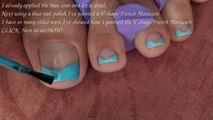 Toes art design Arabesque Embroidery French Pedicure cobalt-copper-black tutorial free hand painted