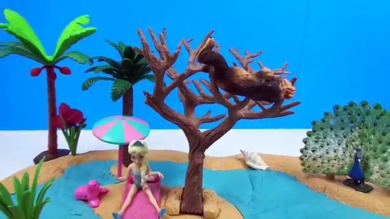 Learning Learn - Wild Zoo Farm Toy Animal Names - Kids Children Toddlers Play Doh Pool Video Elsa