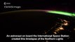 Timelapse shows Northern lights from space