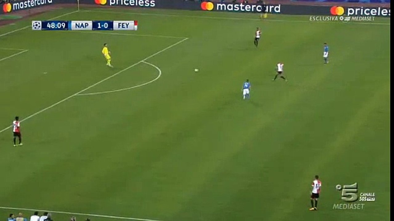Napoli 2 - 0 Feyenoord 26/09/2017 Dries Mertens  Super  Goal 48' HD Full Screen Champions League .