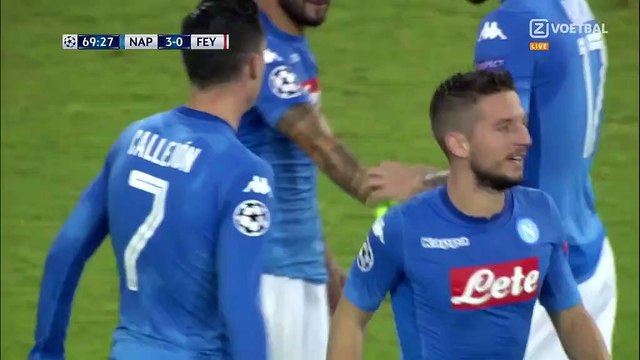 3-0 José Callejón Goal UEFA Champions League Group F - 26.09.2017 SSC Napoli 3-0 Feyenoord