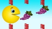 Learning Fruits Name with 3D Pacman | Learn for Children Toddlers Babies Kids Nursery Rhymes