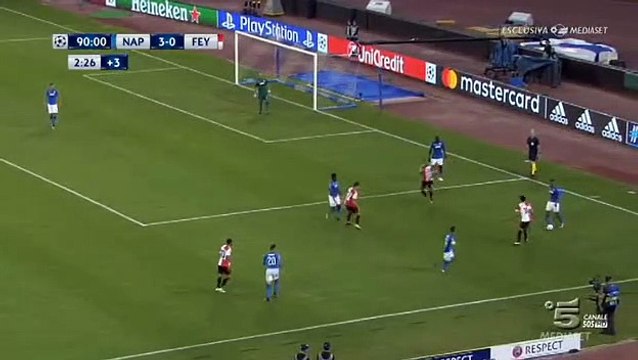 Napoli 3 - 1 Feyenoord 26/09/2017 Sofyan Amrabat Super Goal 90' HD Full Screen Champions League .