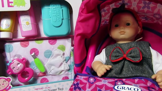 American Girl Bitty Baby doll + NEW Honestly Cute Just Like Mommy Diaper Bag + Magic Sippy Set