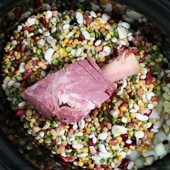Slow Cooker Ham and Bean Soup