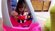 Crying Babies Riding in the Little Tikes Cozy Coupe