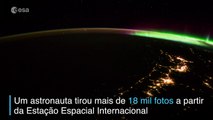 A aurora boreal vista do espaço