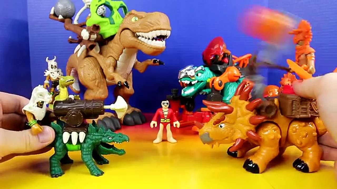 imaginext Dinosaur Wars Episode 1 Fisher Price Dino Triceratops T-Rex Stegosaurus Plastic