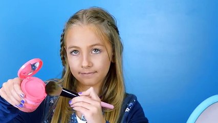 8 YR OLD DOES DISNEY DESCENDANTS EVIE MAKEUP TUTORIAL! EVIES COSTUME WICKED WORLD COSPLAY BY PLP TV