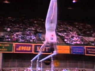Brian Ginsberg - Parallel Bars - 1986 McDonald's American Cup