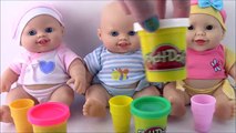 Triplet Baby Dolls Play-doh Ice Creams Make Ice Cream for your dolls Toys