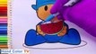 Learn Color with Fun Coloring Pages Pocoyo Eat Watermelon Hand Colors TV Learn Colors For