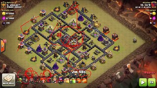 GoVaHo. MAX TH9 D vs Low Troops. HOGS + Valks. Low Hero Attacks. Clash of Clans