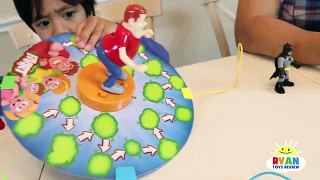 WHO TOOTED Whoopie Cushion Farting gas game for Kids! Egg Surprise Toys with Ryan ToysReview