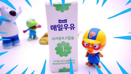 DIY How to Make 'Color milk  Pororo Rocket Ice Cream' Make it with the children!-66fALkl0FTM
