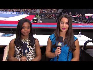 Gabby Douglas & Aly Raisman - Interview - 2013 AT&T American Cup