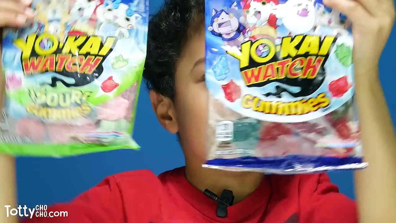 GUMMY CANDY YO-KAI WATCH !!! + SOUR YOKAI Gummies TASTE CHALLENGE!