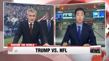 Trump urges NFL to ban players kneeling during anthem