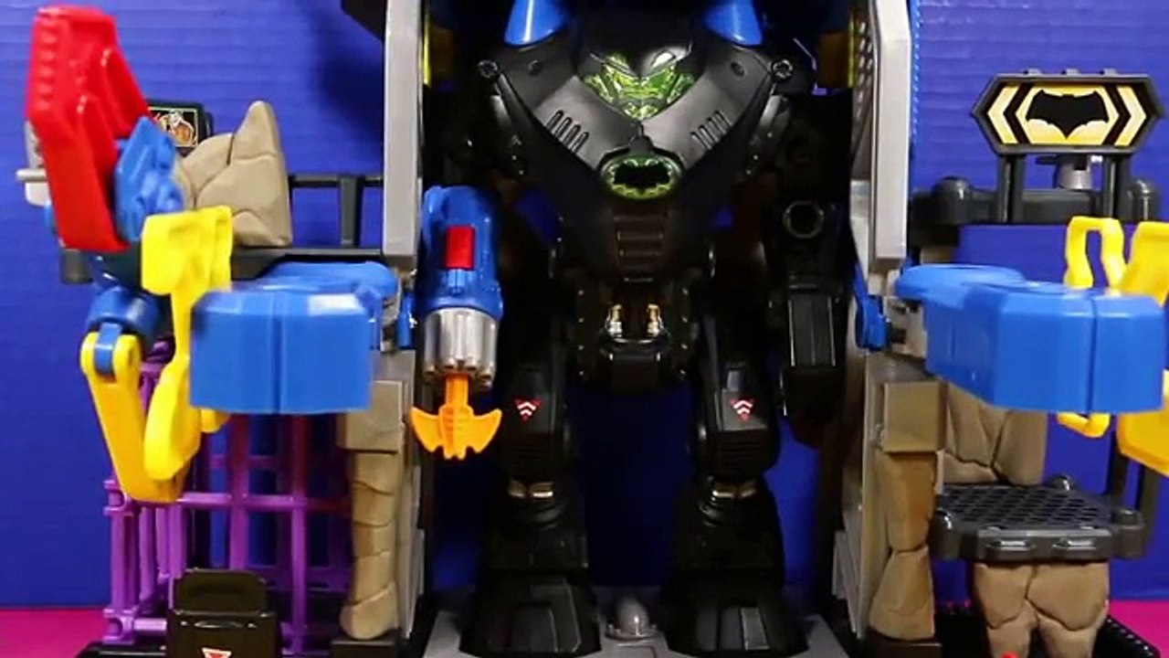 Imaginext Batman And Robin Take Out Transforming Batbot Robot Toy Blow Up The Joker For