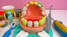 Le Dentiste travaille avec de la pâte à modeler Play Doh et fait des dents (Français)