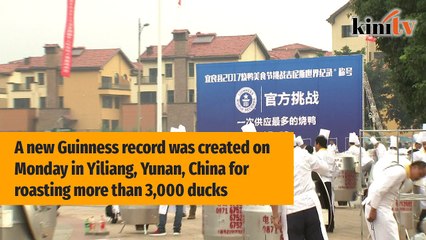 China sets new Guinness record for duck roasting