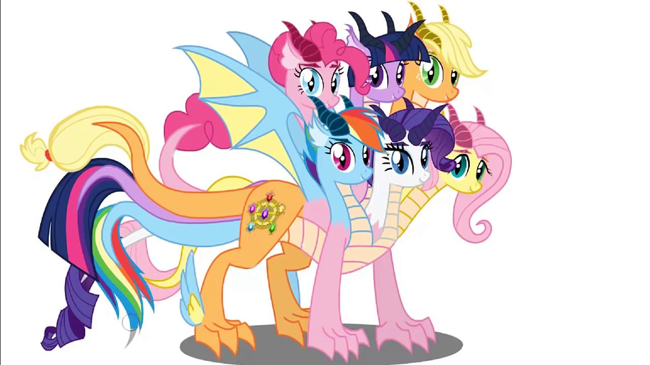 ✿ MLP Dragons, Bats And Dinosaurs - My Little Pony Long Compilation Coloring Book Video Episode HD