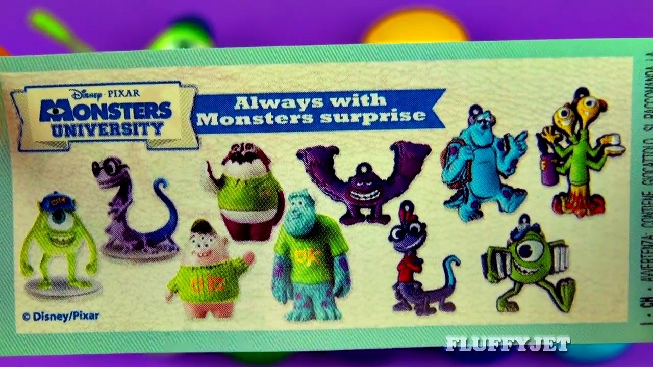 Monsters Inc Play-Doh Surprise Eggs Transformers Toy Story Cars 2 Spongebob Shrek Iron Man FluffyJet
