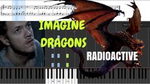 Imagine Dragons - Radioactive Piano Tutorial (Cover   SHEETS) with Lyrics -- Synthesia Lesson