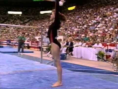 Chelle Stack Uneven Bars - 1989 U.S. Gymnastics Championships - Event Finals