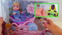 BEBÉ CENICIENTA Princesa Disney con cochecito de paseo - Little Cinderella Royal Travel Set