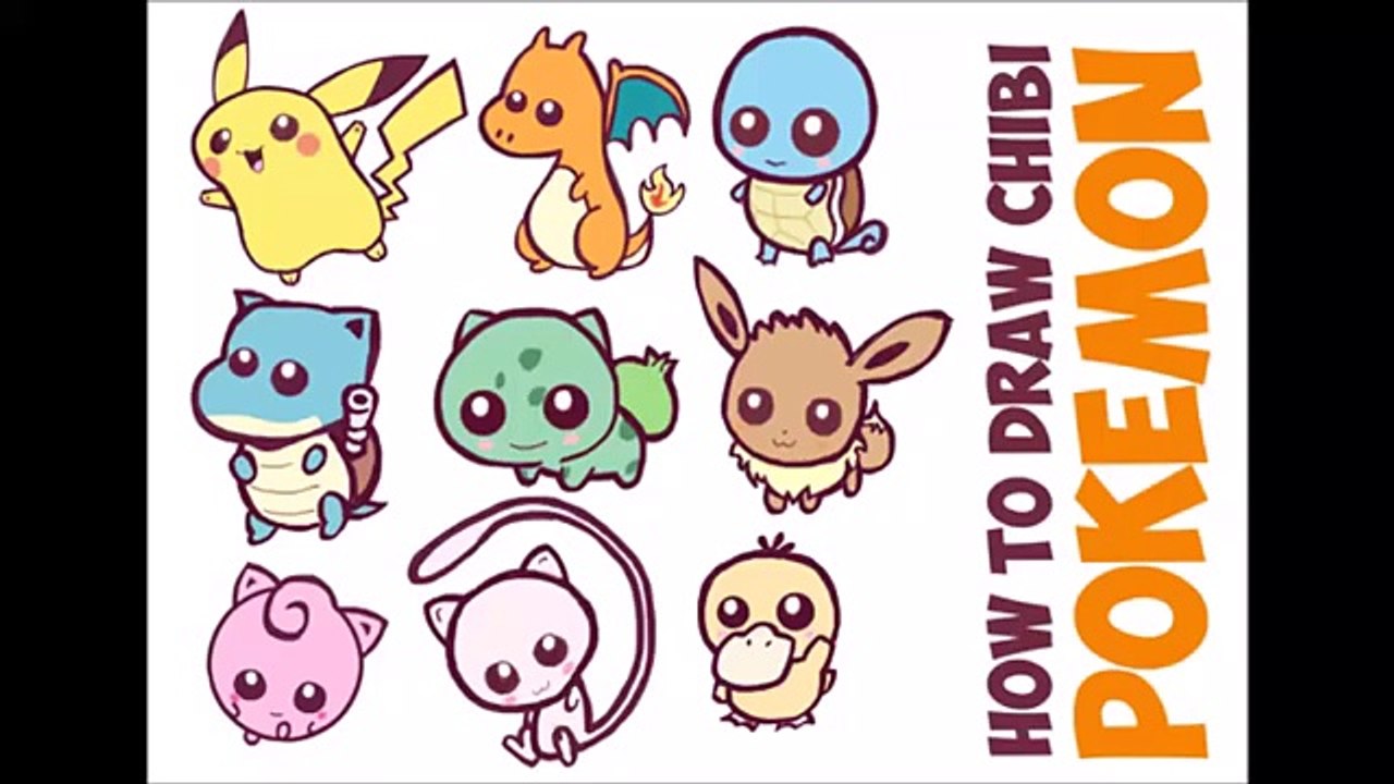 How To Draw Cute Pokemon Charers Easy Cute Chibi Kawaii Baby Drawing Tutorial Video Dailymotion