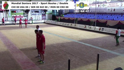 Seconde phase 2 du double, Mondial Seniors, Casablanca 2017