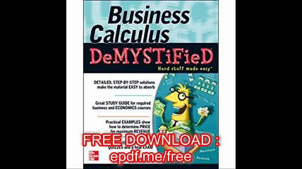 Business Calculus Demystified