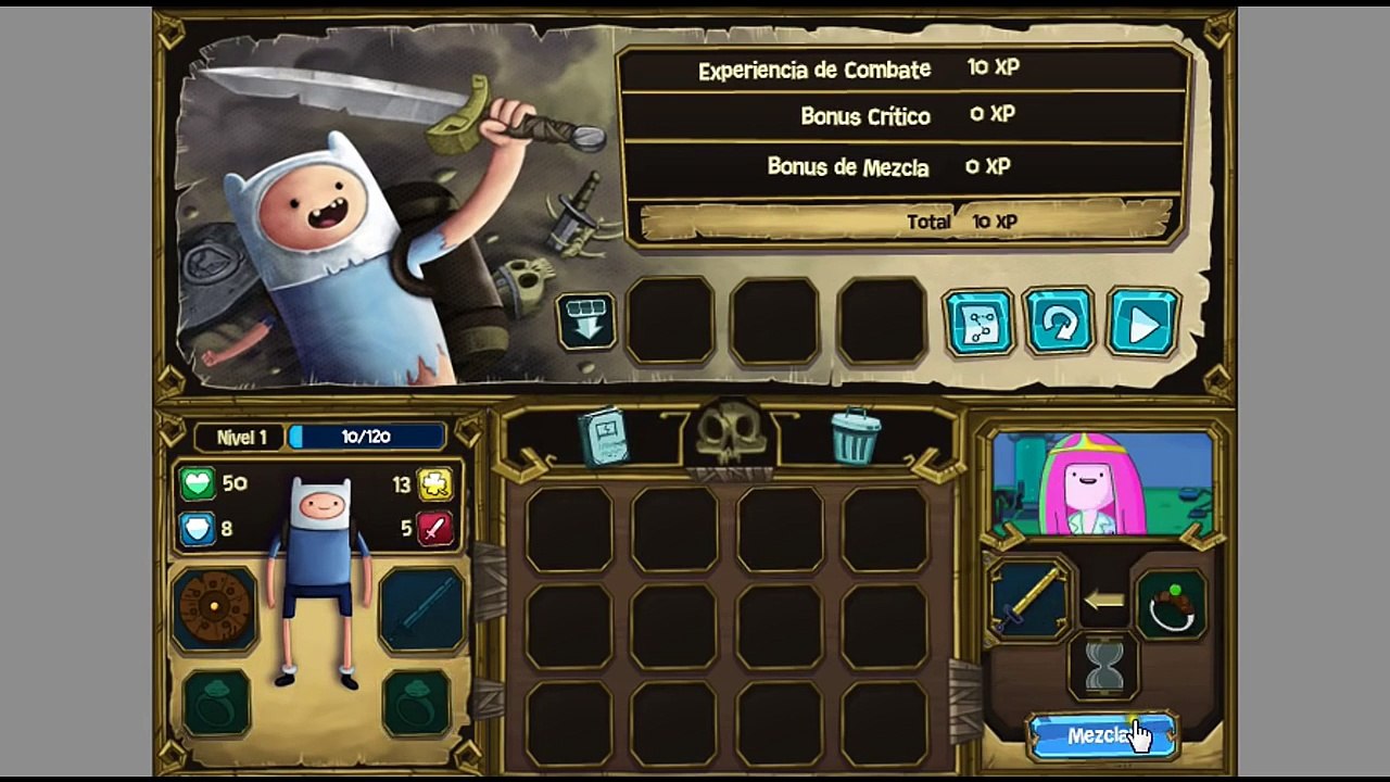 Juego de Finn y Huesos | Hora de Aventura | GamePlay cartoon network