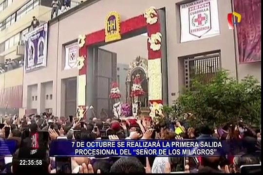 Este 7 de octubre se realizará la primera salida procesional del Señor de los Milagros