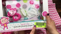Target Honestly Cute Doll Just Like Mommy Diaper Bag Changing, Feeding, and Nail Clipping Video